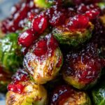 Roasted Brussels Sprouts with Cranberry Glaze