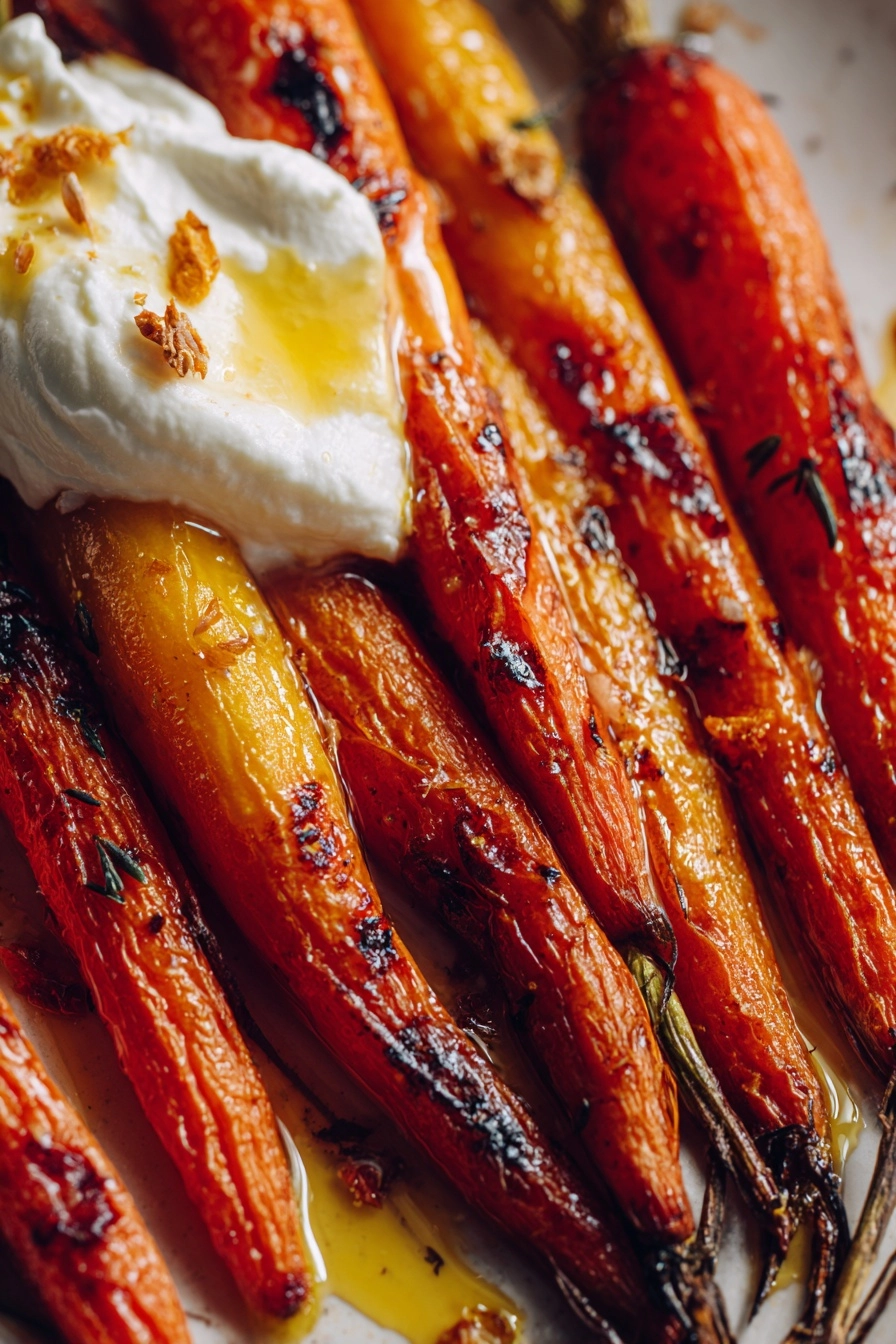 Roasted Carrots with Whipped Ricotta and Hot Honey