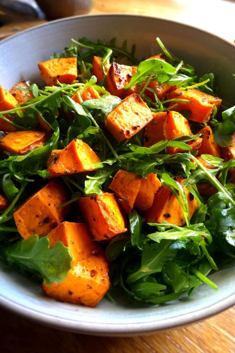 Roasted Sweet Potato & Arugula Salad