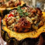 Sage & Sausage Stuffed Acorn Squash