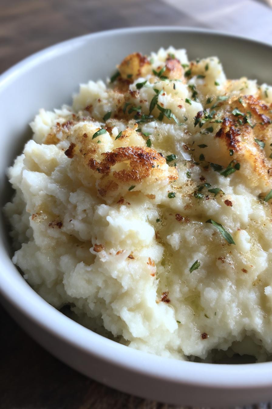 Savory Garlic Butter Cauliflower Mash