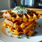 Savory Sweet Potato Waffles With Cheddar and Chives