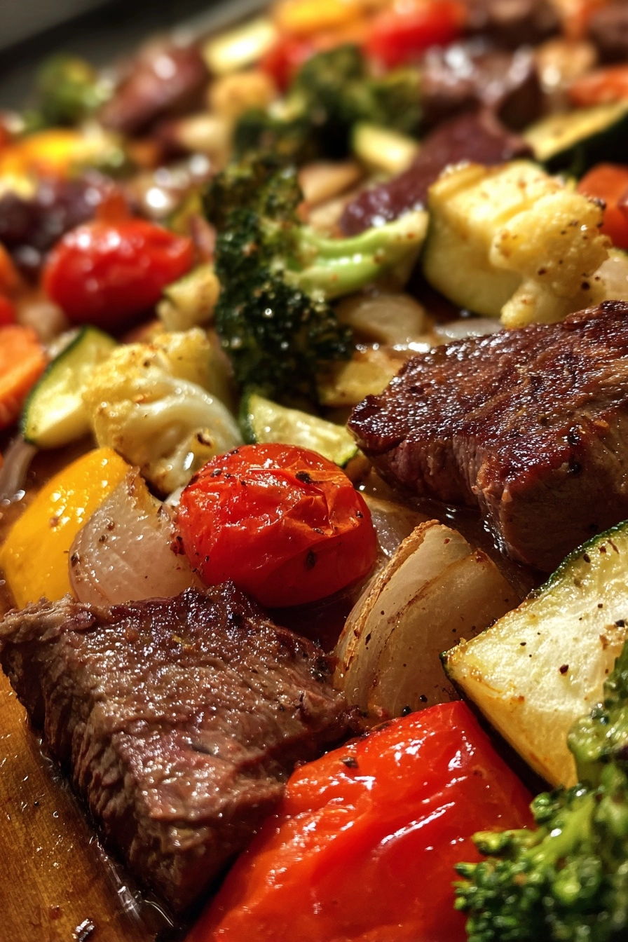 Sheet Pan Garlic Butter Steak and Veggies