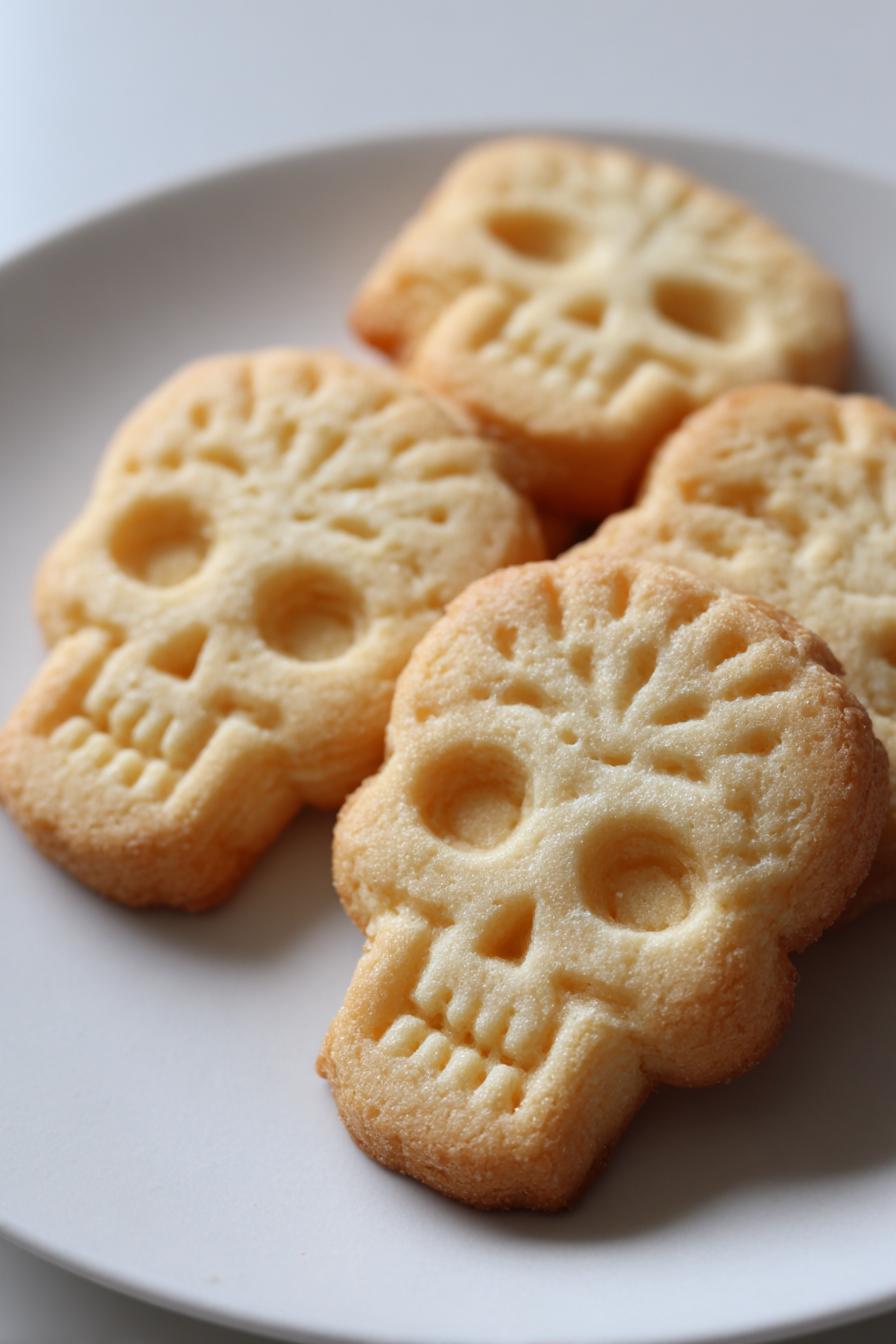 Skull-shaped shortbread