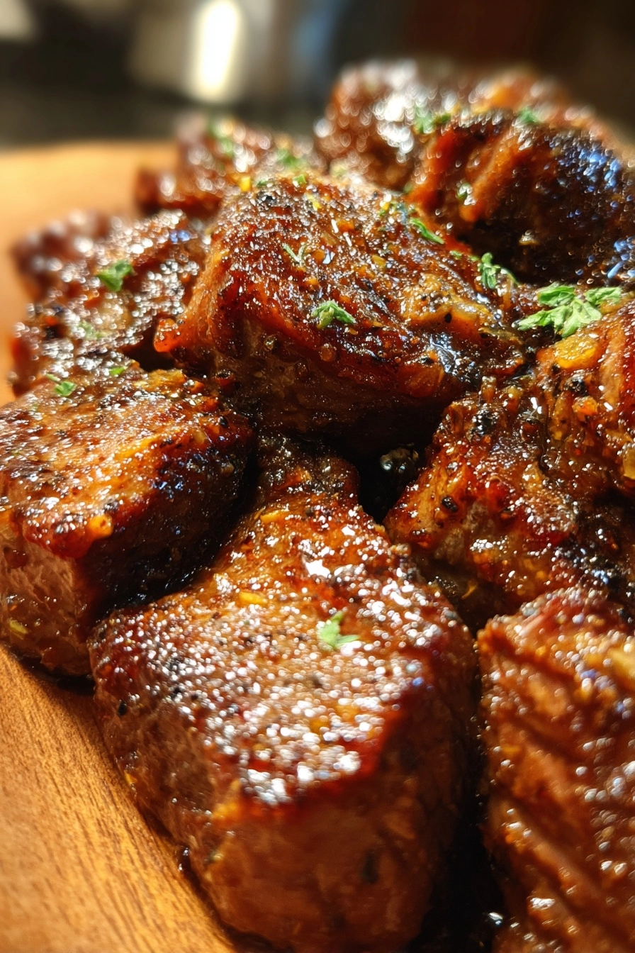 Slow Cooker Garlic Butter Beef Bites