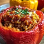 Slow Cooker Stuffed Bell Peppers – Cheap Fall Crockpot Recipe