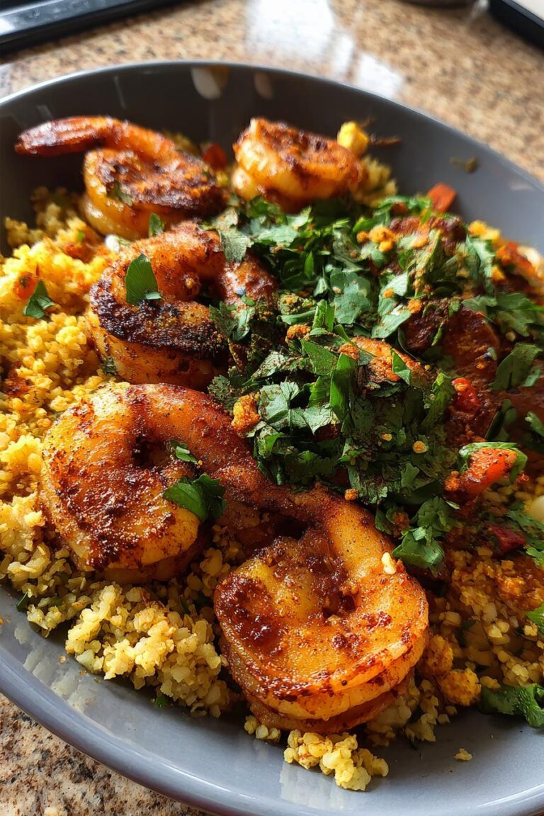Spicy Shrimp & Cauliflower Rice