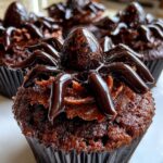 Spider egg nest cupcakes