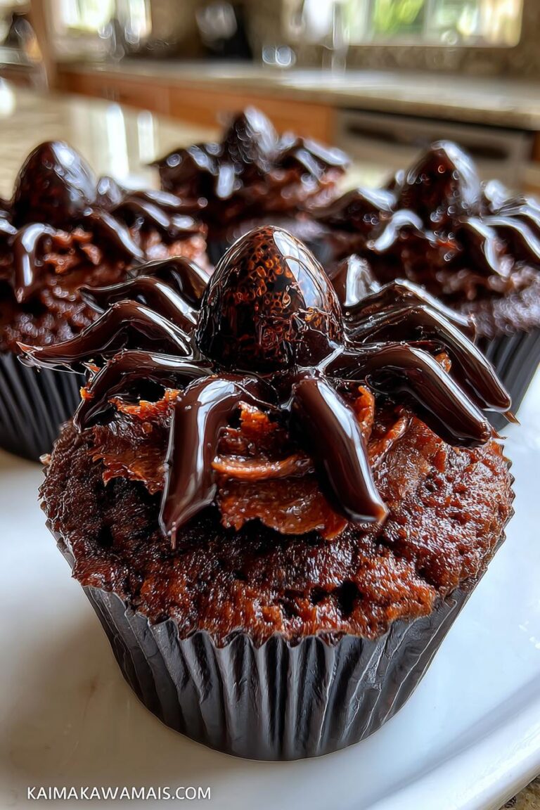 Spider egg nest cupcakes