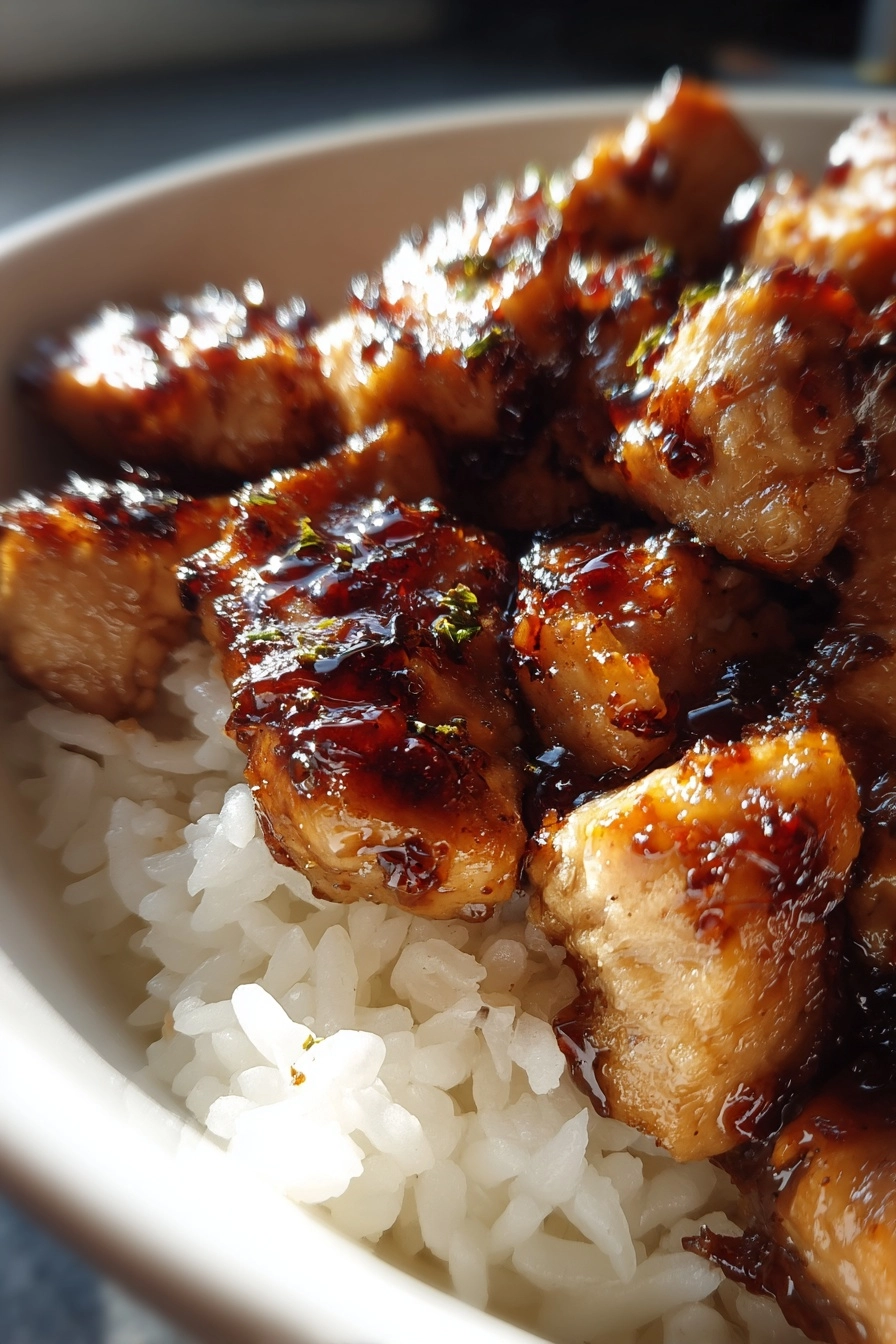 Sticky Chicken Rice Bowls