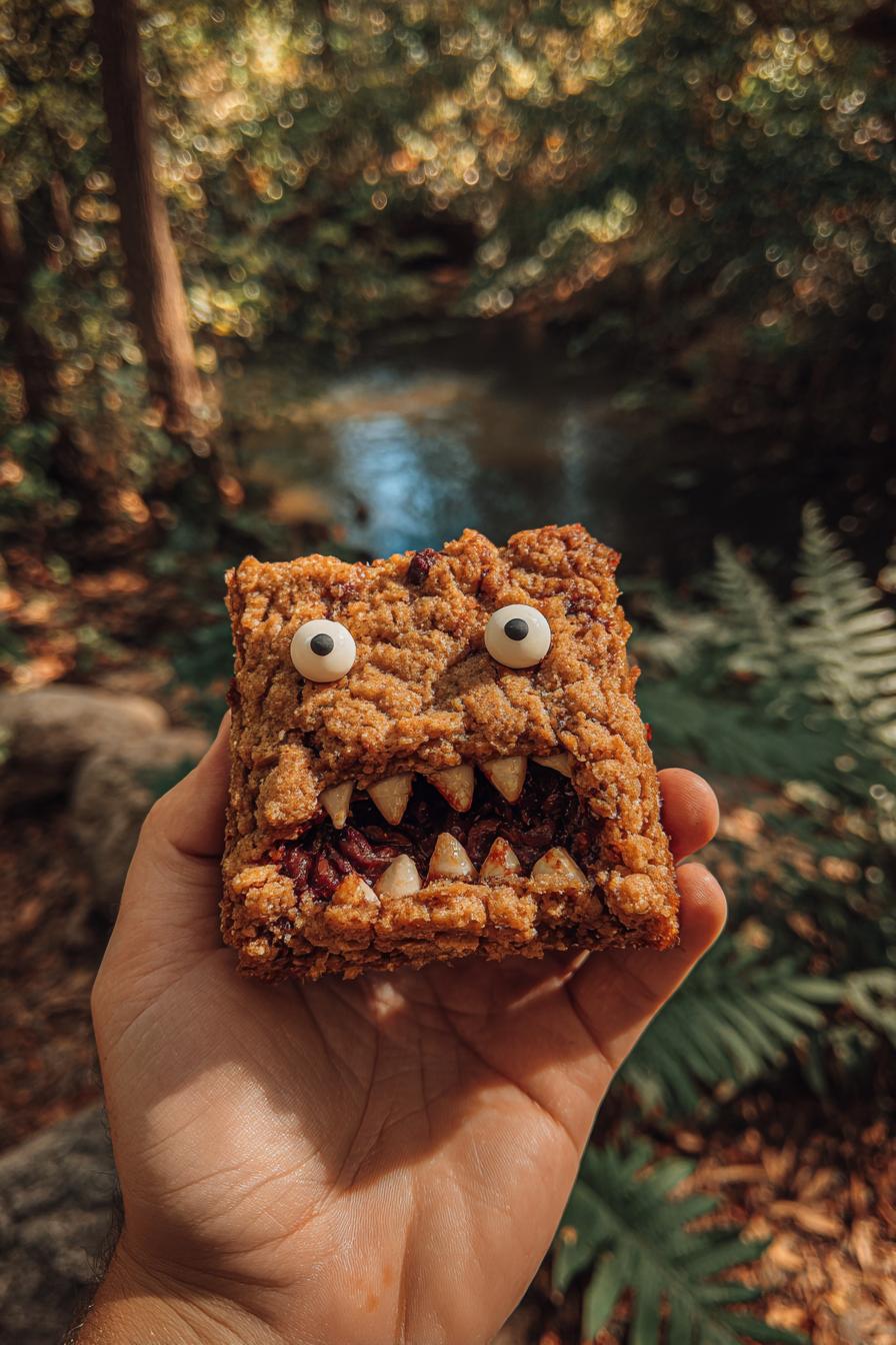 Swamp monster cookie bars