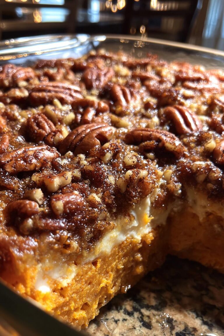 Sweet Potato Casserole with Pecan Topping