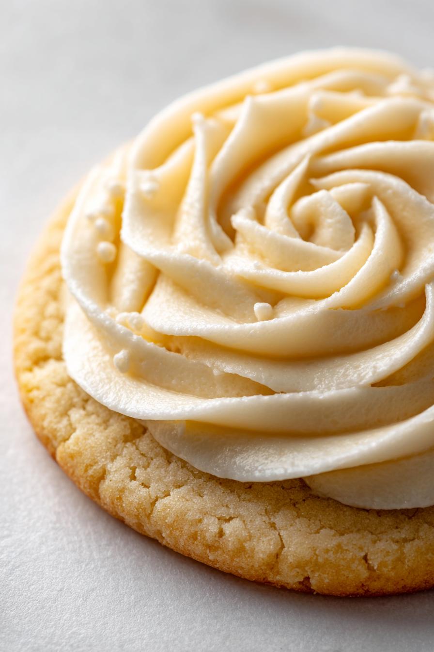 The BEST Buttercream Sugar Cookie Frosting Recipe -The Food Charlatan.