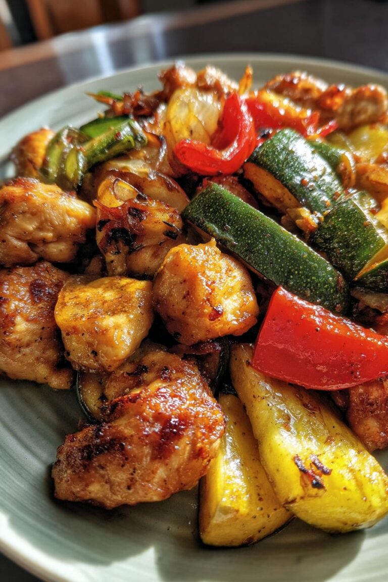 The Perfect Easy Air Fryer Hibachi Chicken & Vegetables