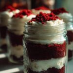 Vampire velvet cake jars