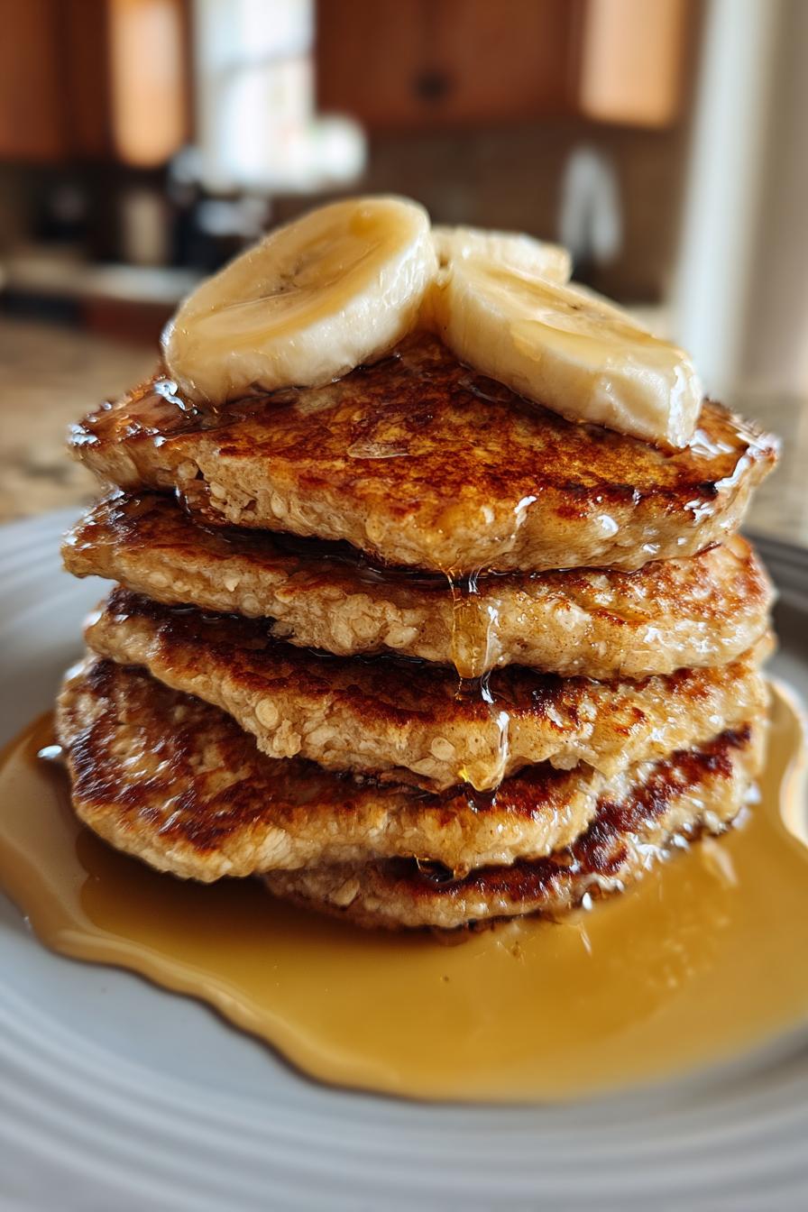 Vegan Banana Oat Pancakes