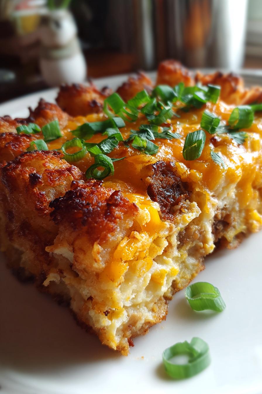 Vegan Tater Tot Breakfast Casserole