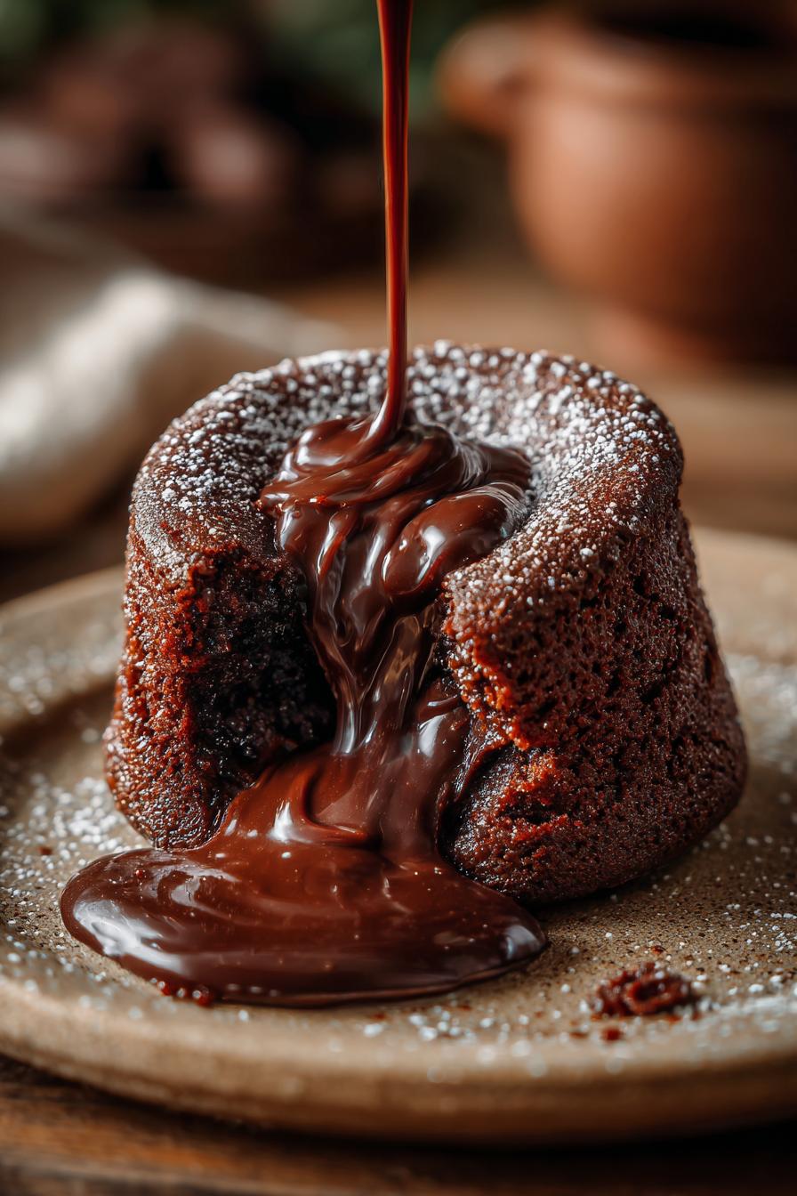Witches’ cauldron molten cake