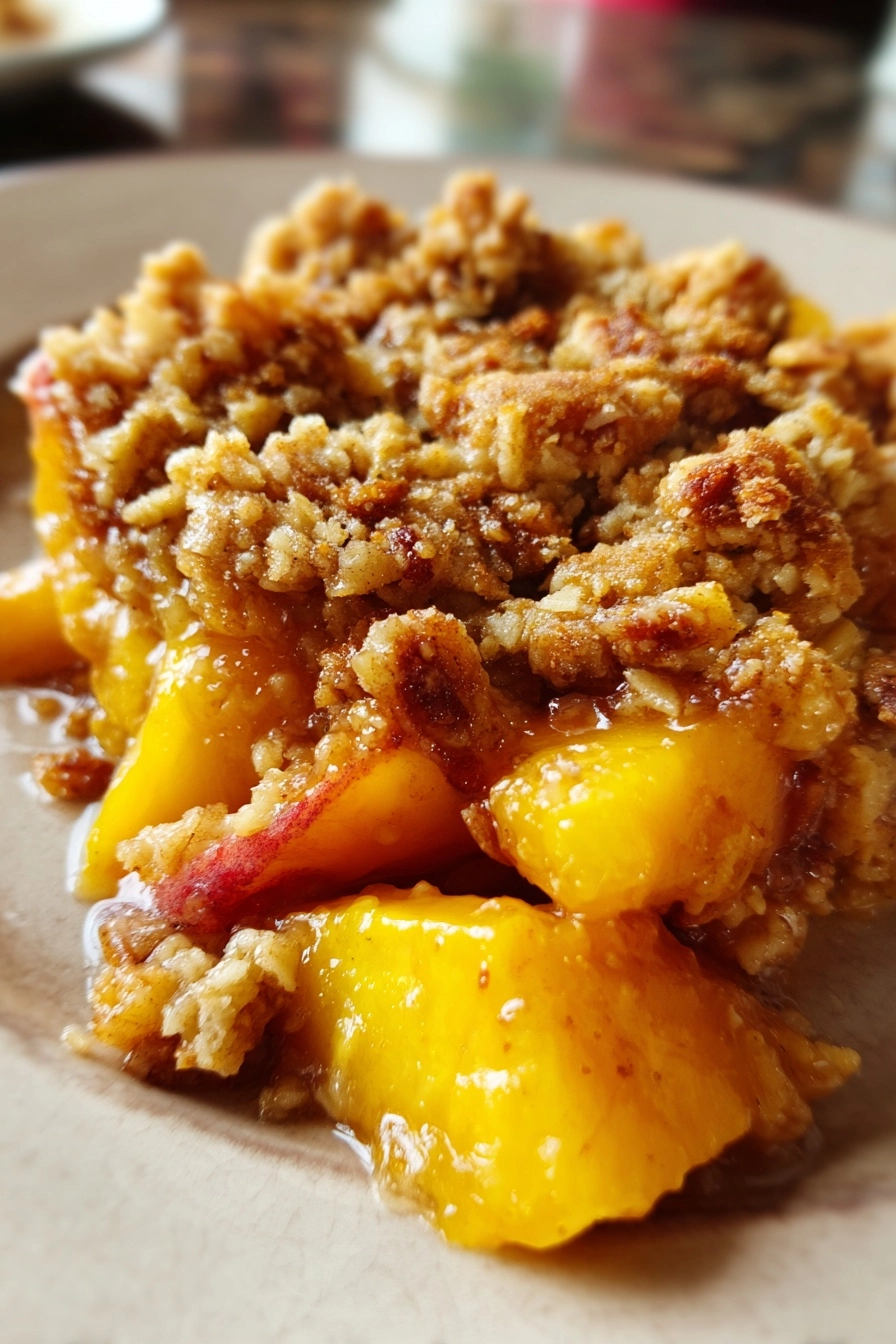 bourbon pecan peach crisp