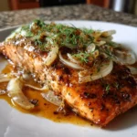 citrus glazed salmon with fennel