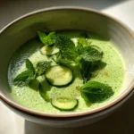 cold cucumber mint soup