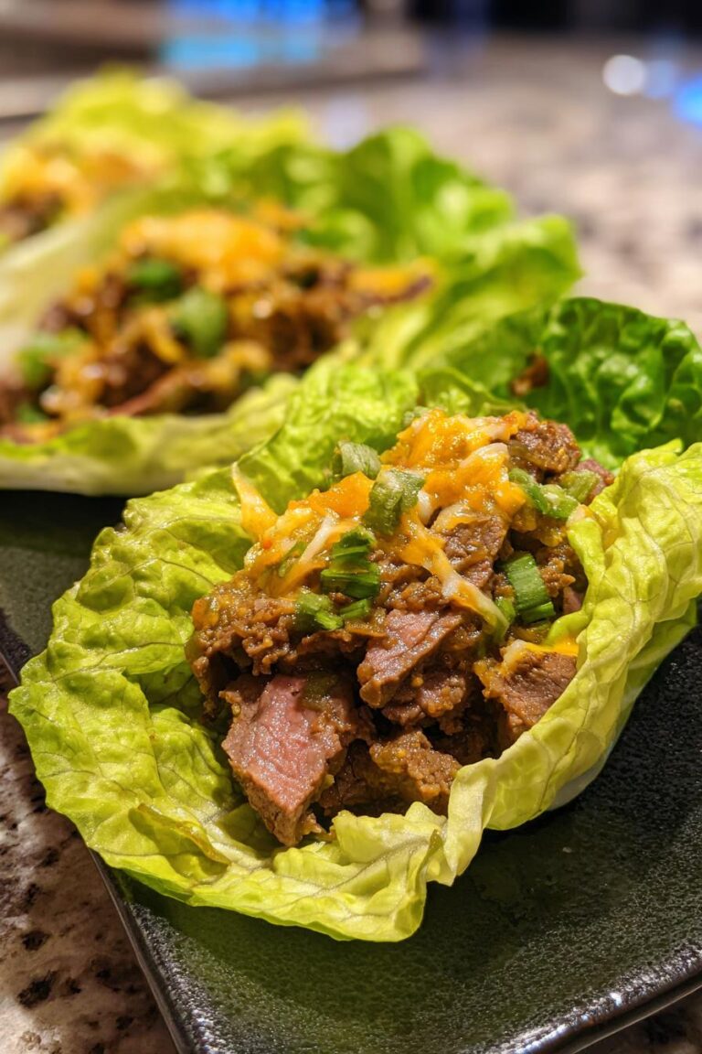 keto Philly cheesesteak lettuce wraps