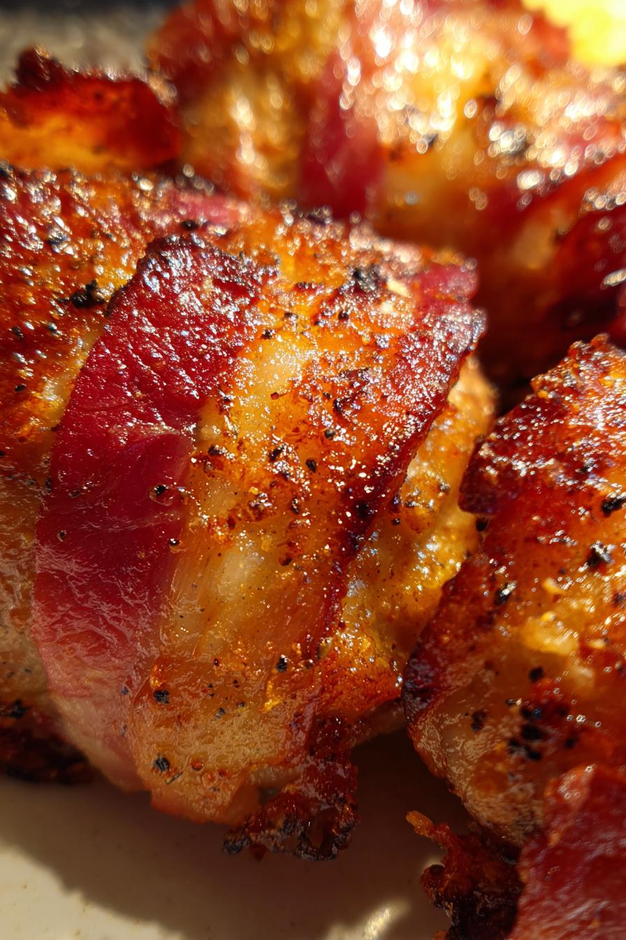 keto bacon-wrapped chicken thighs