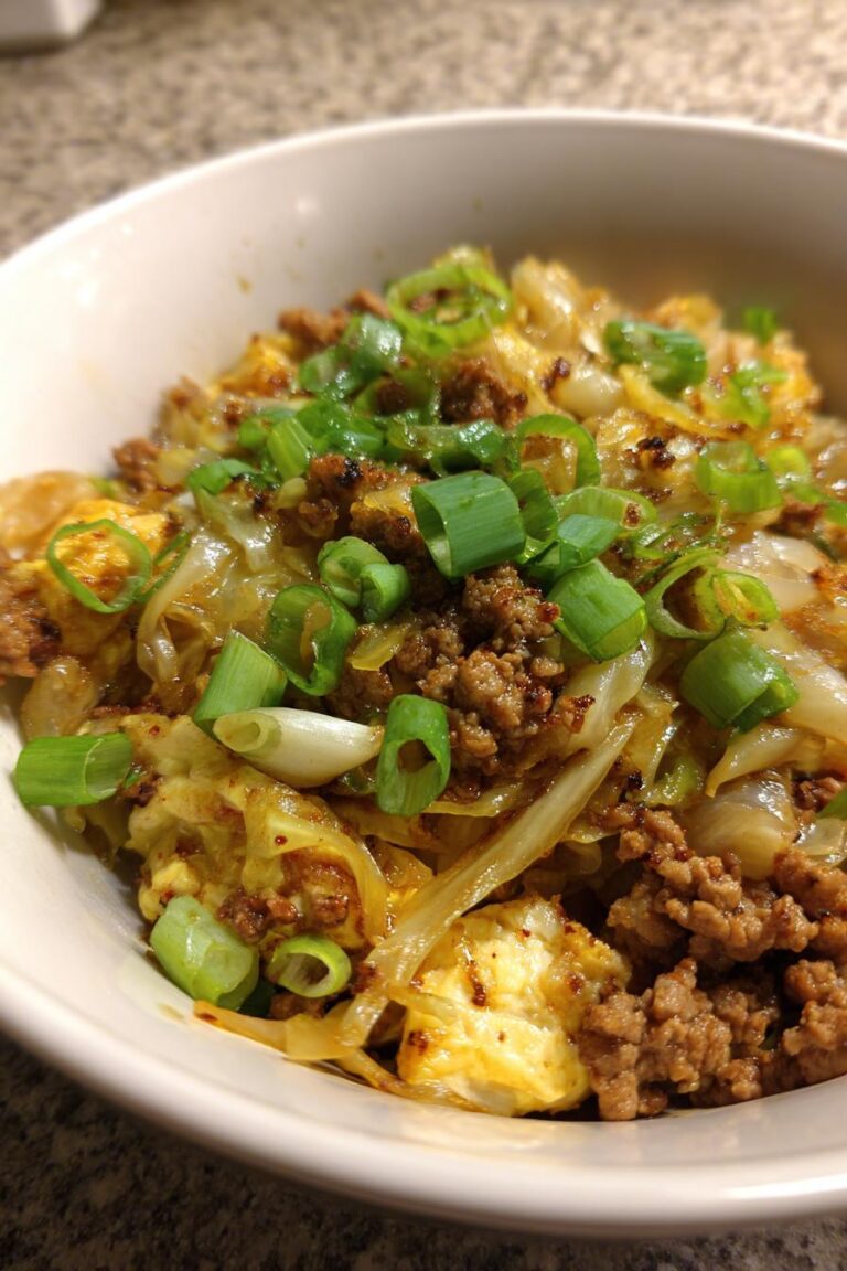 keto egg roll in a bowl