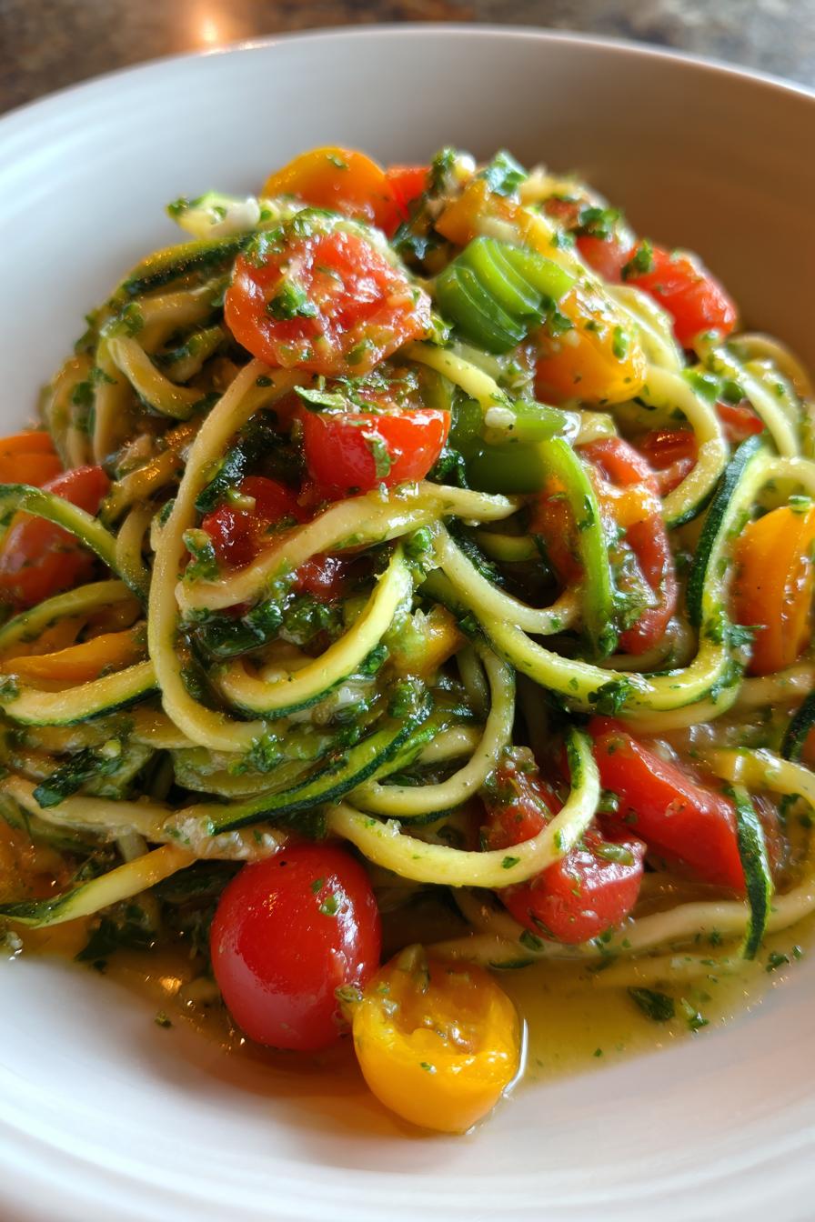 keto zucchini noodles primavera