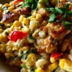 mexican street corn chicken rice bowl