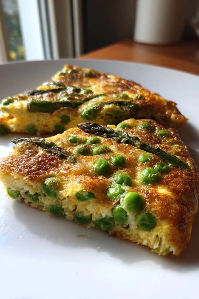 pea & asparagus frittata
