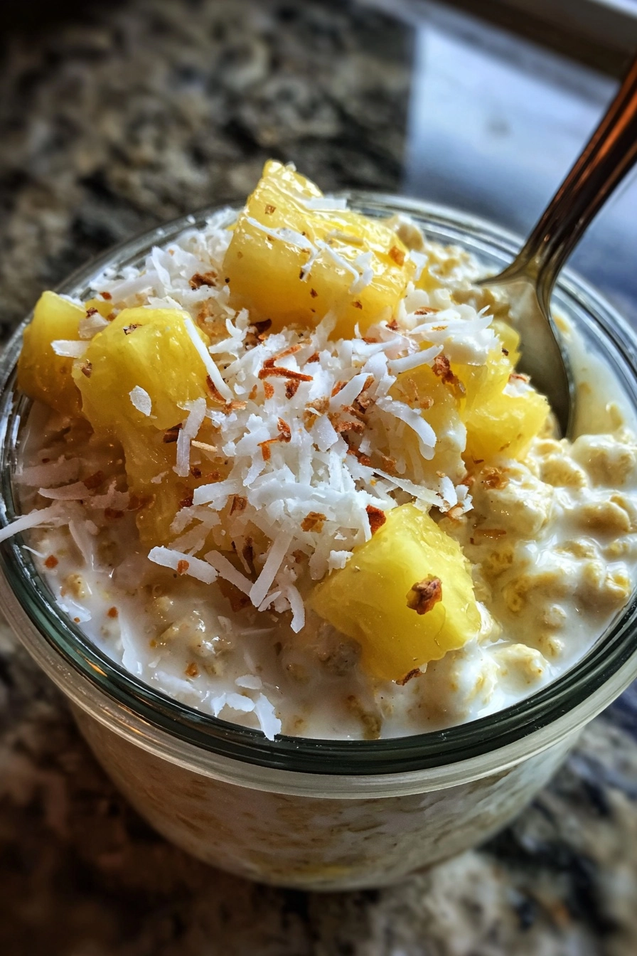 pineapple coconut overnight oats