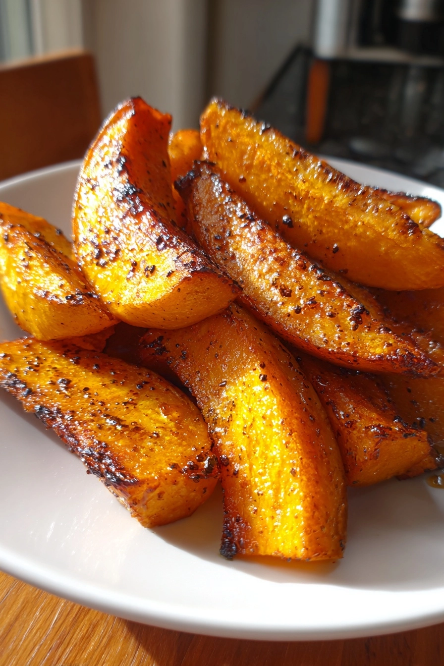 roasted pumpkin wedges
