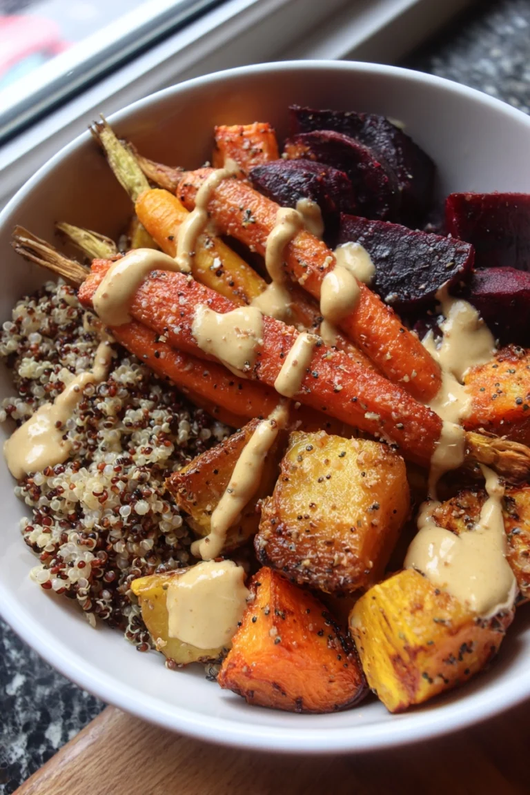 roasted root vegetable Buddha bowl