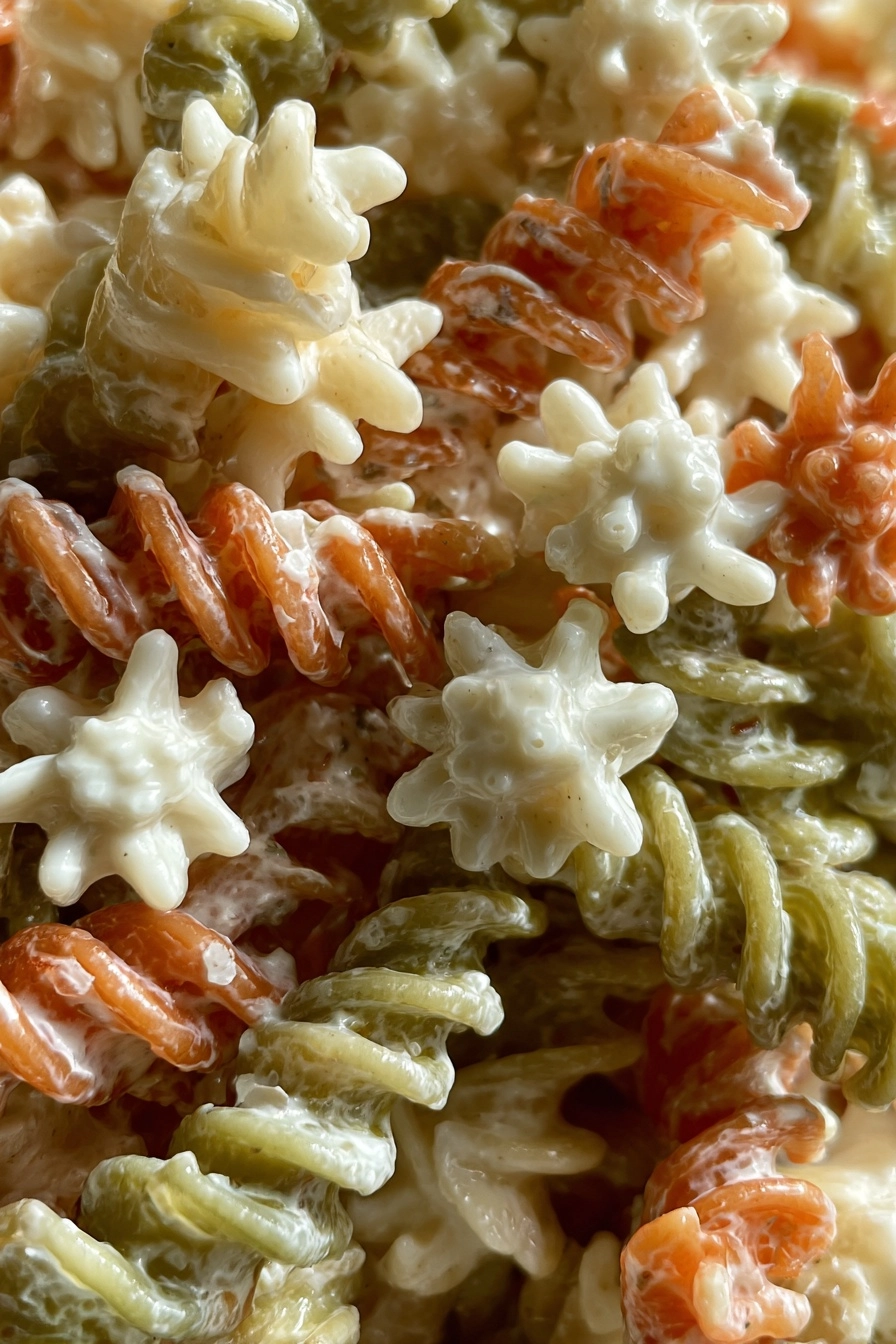 spooky halloween pasta salad