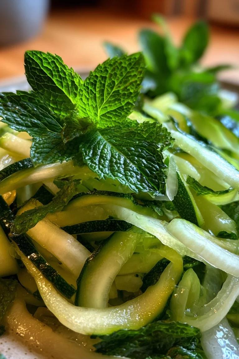 zucchini ribbon salad with mint