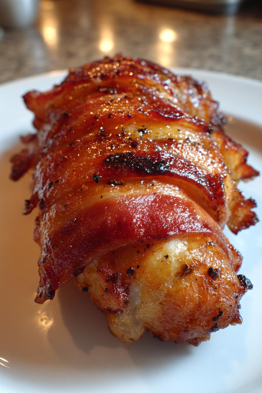 Air Fryer Bacon Wrapped Chicken