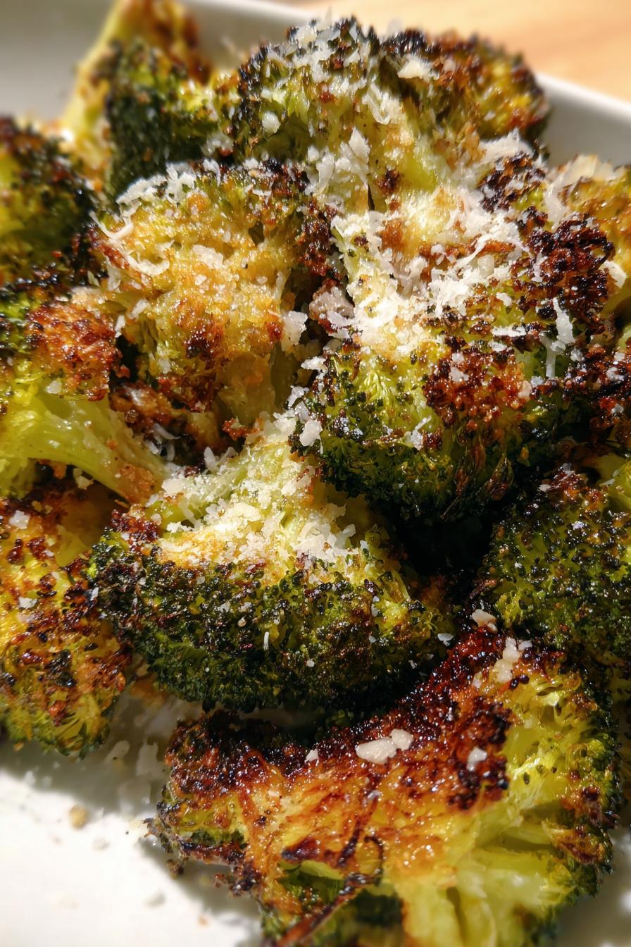 Air Fryer Broccoli with Parmesan