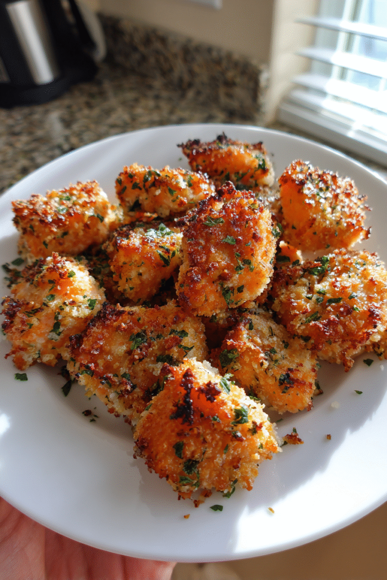 Air Fryer Parmesan Salmon Bites
