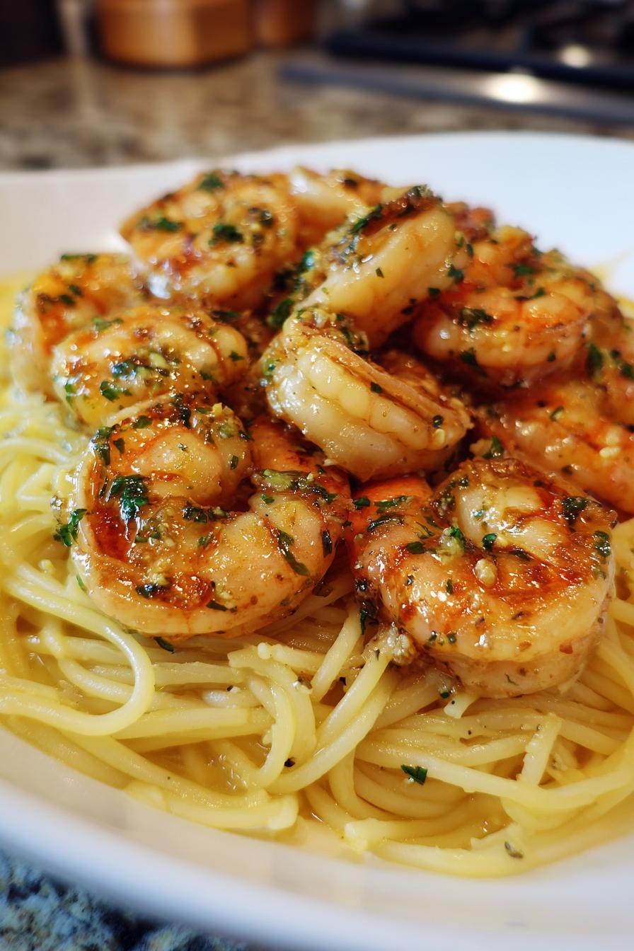 Air Fryer Shrimp Scampi