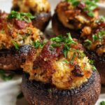 Air Fryer Stuffed Mushrooms