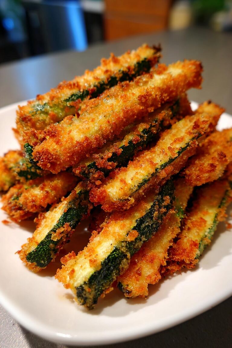 Air fryer crispy zucchini fries