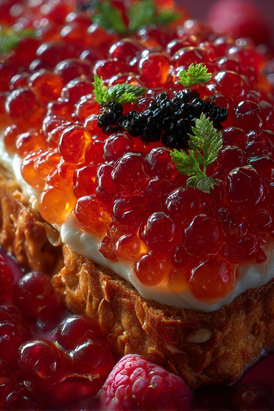Caviar and Champagne Brunch Toasts
