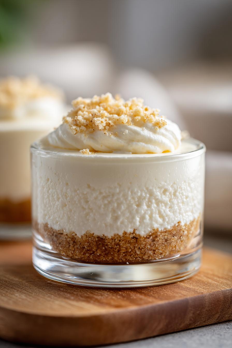 Cottage cheese cheesecake cups