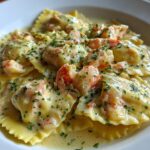Creamy Lobster Ravioli with White Wine Sauce