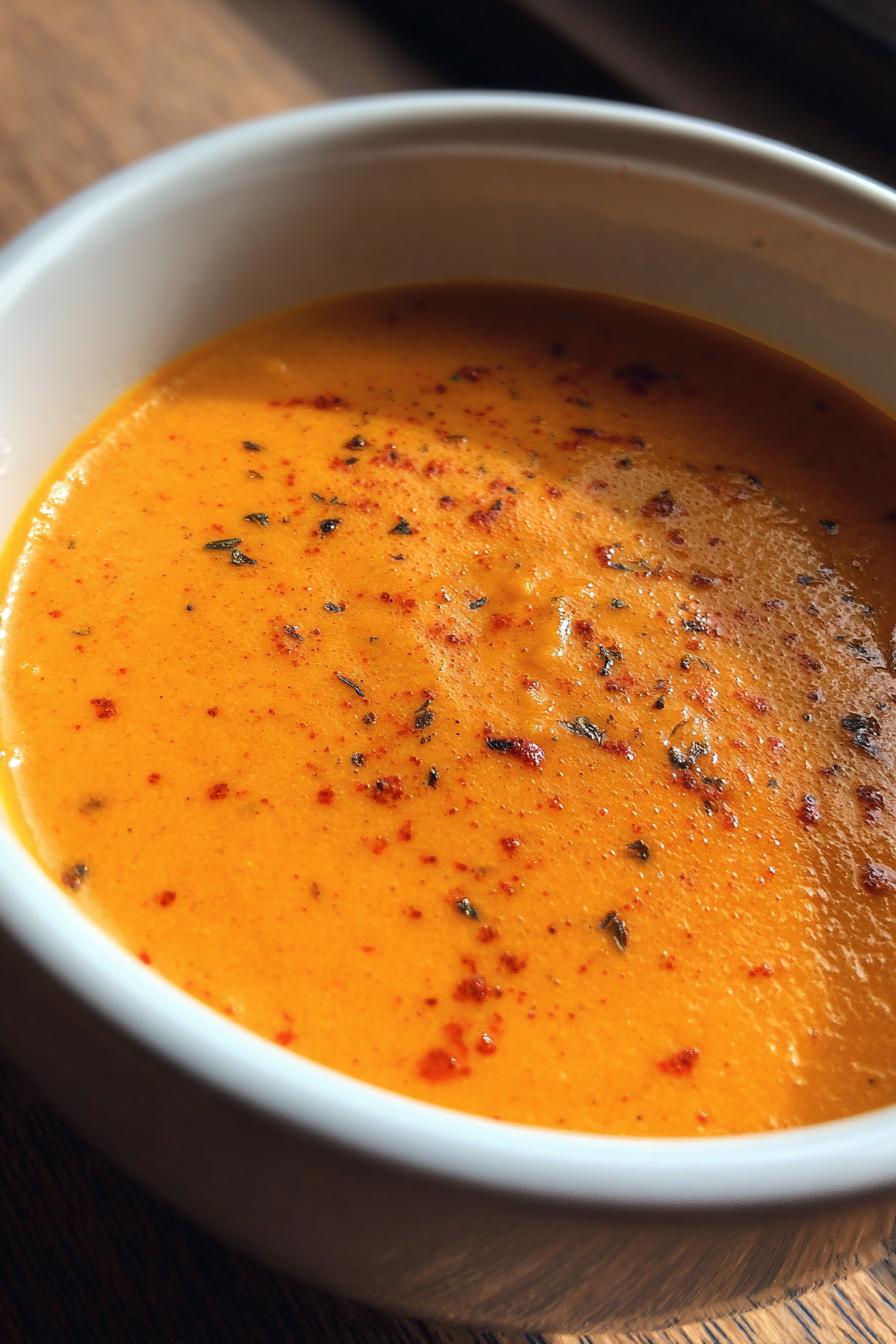 Creamy chipotle cauliflower soup