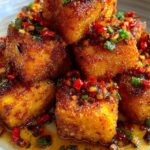 Crispy chili garlic tofu bites