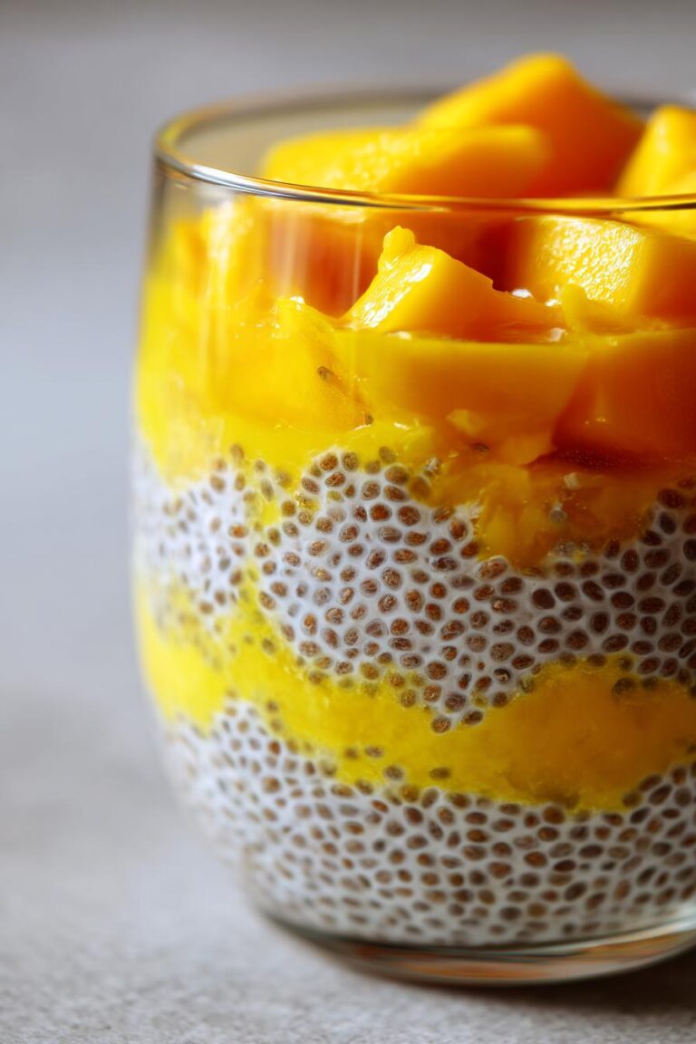 Dairy free mango coconut chia pudding