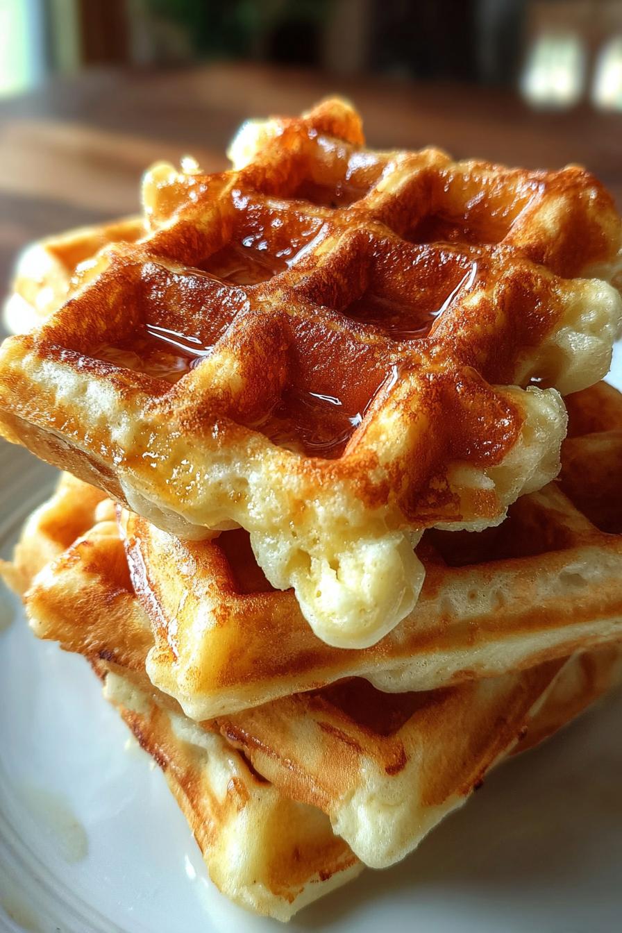 Fluffy Belgian waffles