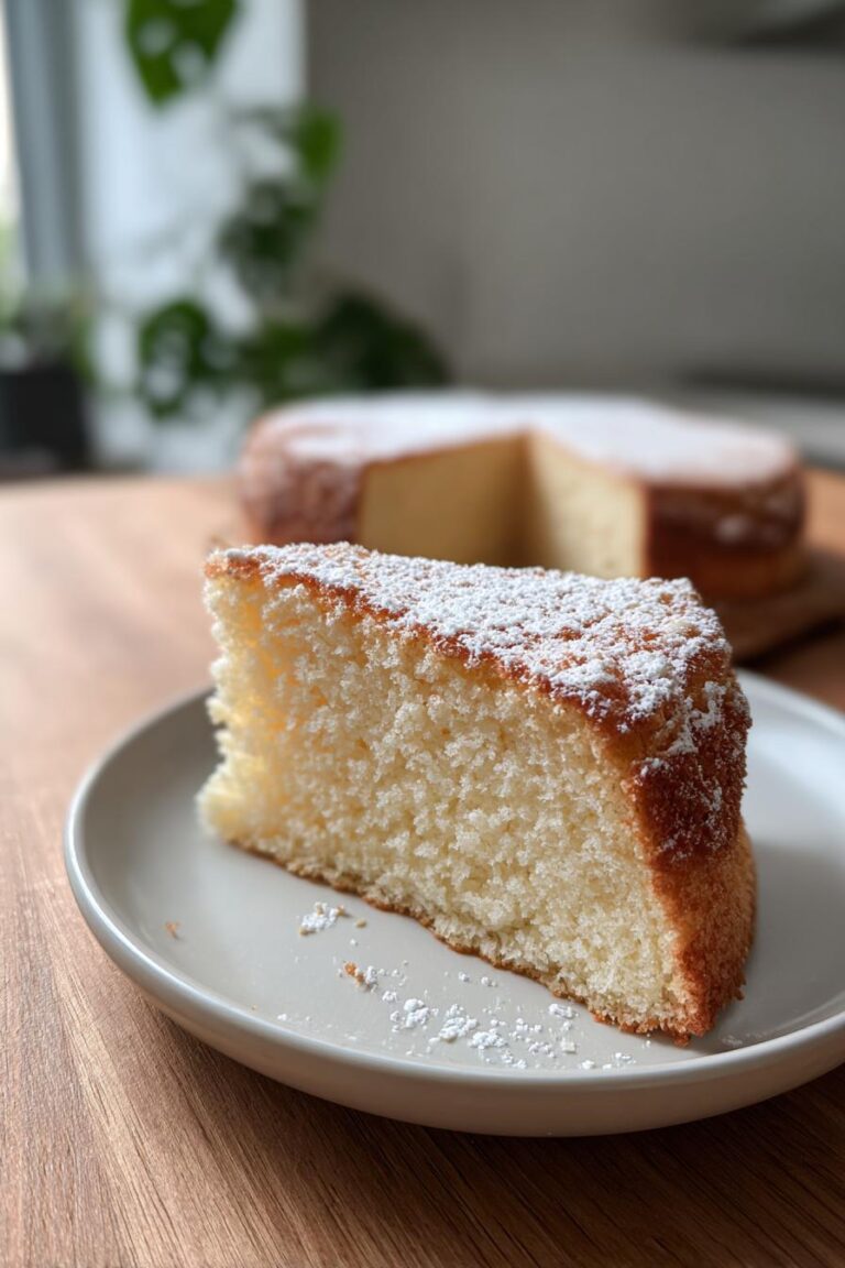 Fluffy almond sponge cake